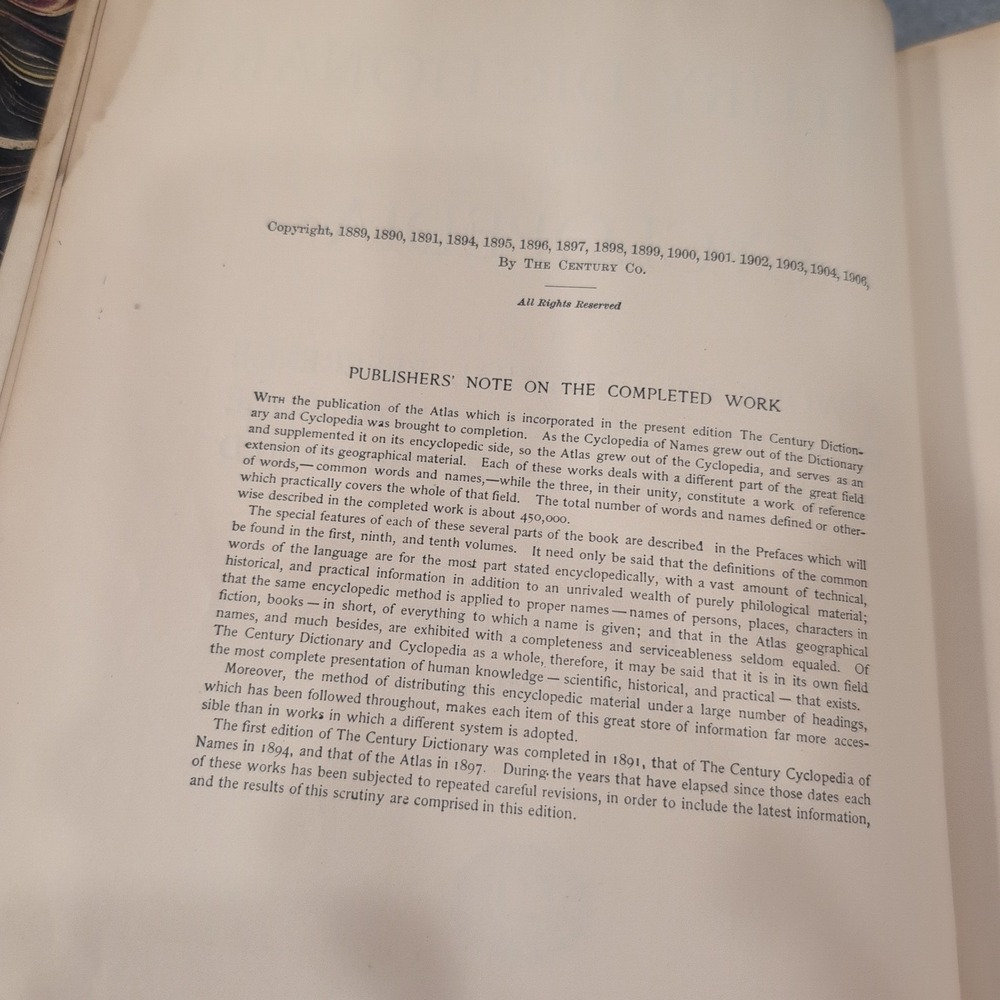 The Century Dictionary and Cyclopedia Volume III 1906 Droop-EFG Leather Antique - Picture 5 of 8